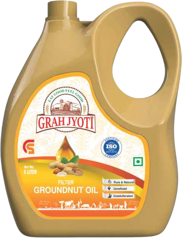 GRAH JYOTI FILTER GROUNDNUT OIL JERRY CAN 5 LITRE PACK